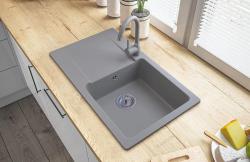 Graniteland Liri Granitowy szary zlew z obszarem ociekającym 765x448 mm 1208971441