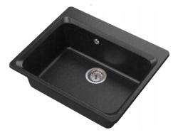 Graniteland Vastone Granitowy Zlew 619x522 mm Wygląd twardego kamienia Arduin Montaż z otworem na kran i korkiem ze stali nierdzewnej 1208971442