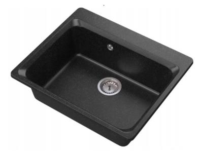 Graniteland Vastone Granitowy Zlew 619x522 mm Wygląd twardego kamienia Arduin Montaż z otworem na kran i korkiem ze stali nierdzewnej 1208971442