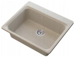Graniteland Vastone Granitowy Zlew 619x522 mm Beżowy Nadbudowa z Otworem na Kran i Stalową Wtyczką RVS 1208971444