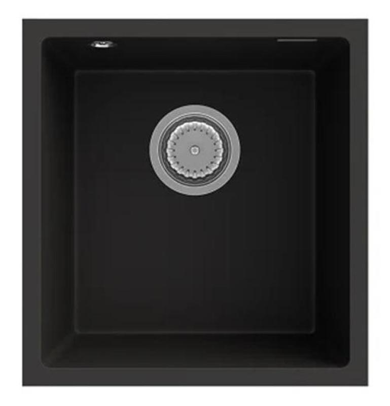 Graniteland Miniva Granitowy Zlew Czarny Podbudowa 385x410 mm 1208971450