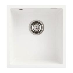 Graniteland Miniva Granitowy Zlew Biały do zabudowy 385x410 mm 1208971452