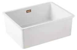 Ausmann Ceramic Mira Ceramiczny Biały Zlewozmywak - Podbudowa i Międzybudowa 795 x 460 mm z Miedzianą zatyczką 1208971467