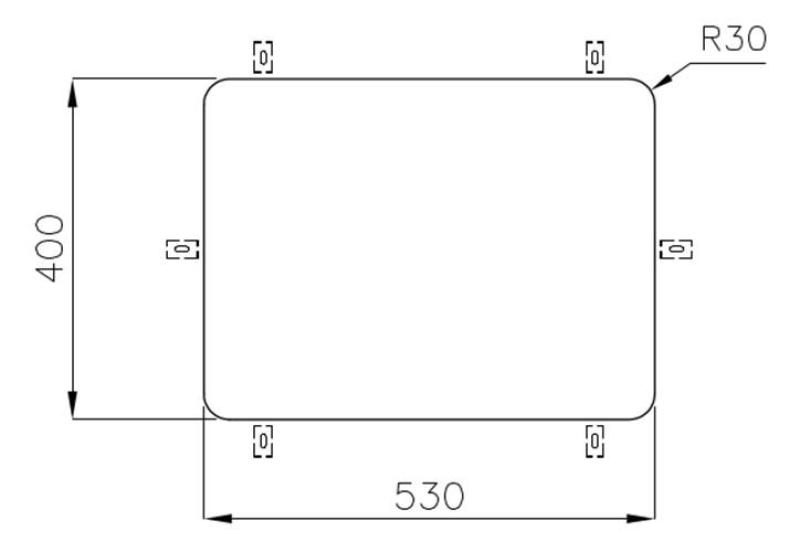 Foster Nierdzewna Zlew 53 x 40 cm Podbudowa 1208971523