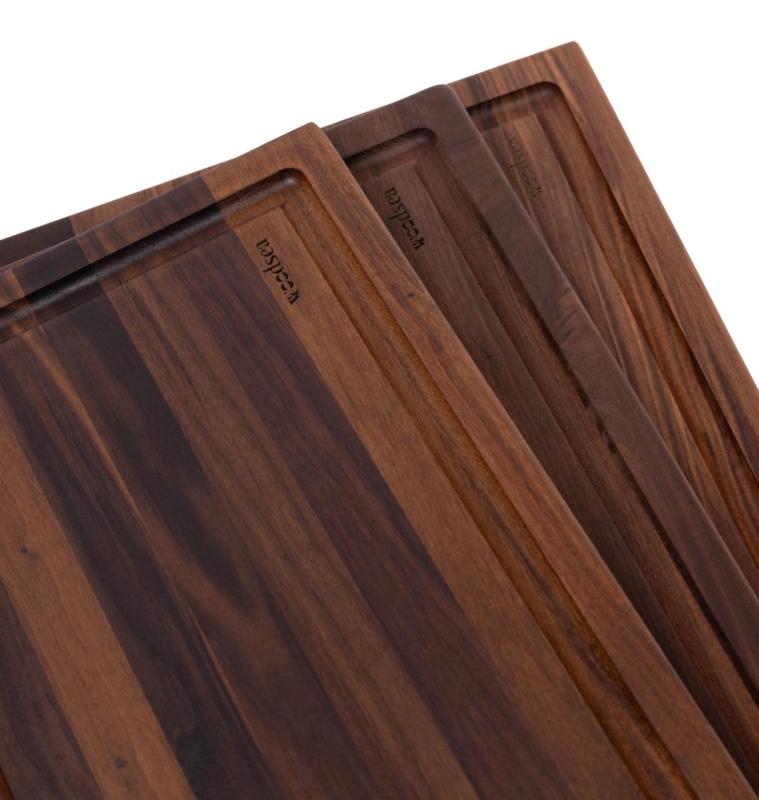 Woodsea Butcher Groove S - Deska do krojenia z orzecha z rowkiem na sok 45x30 cm 1208971534
