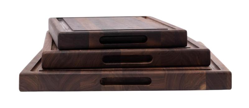 Woodsea Butcher Groove M - Deska do krojenia z orzechowego drewna z rowkiem na sok 50x38 cm 1208971535