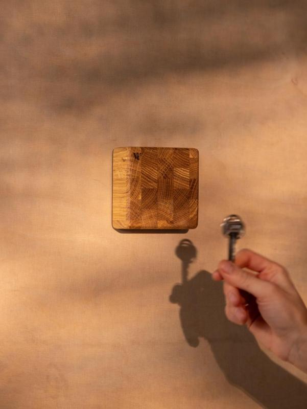 Woodsea End Grain Oak - Dębowy uchwyt na klucze 9x9 cm 1208971600