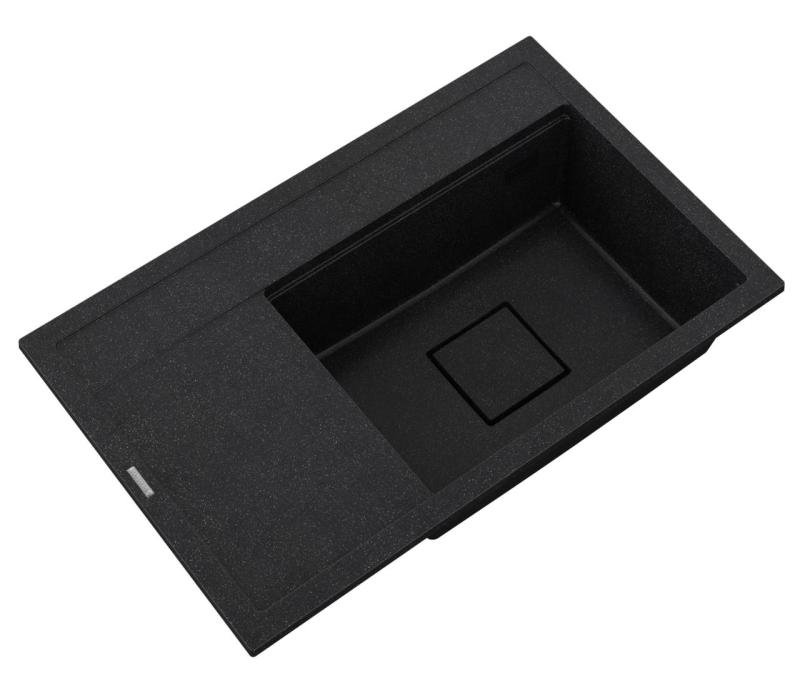 Graniteland Seta Granitowy czarny arduin Kamień ciężki Zlew na budowę 80x50 cm 1208971619