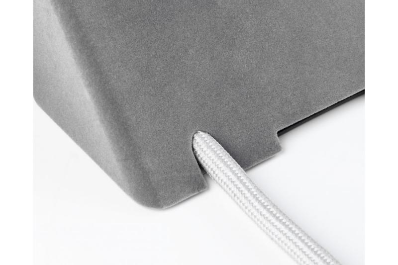 Gniazdo meblowe SOFITO, 2xSCHUKO, USB A+C, kabel 1,5 m, szary flock