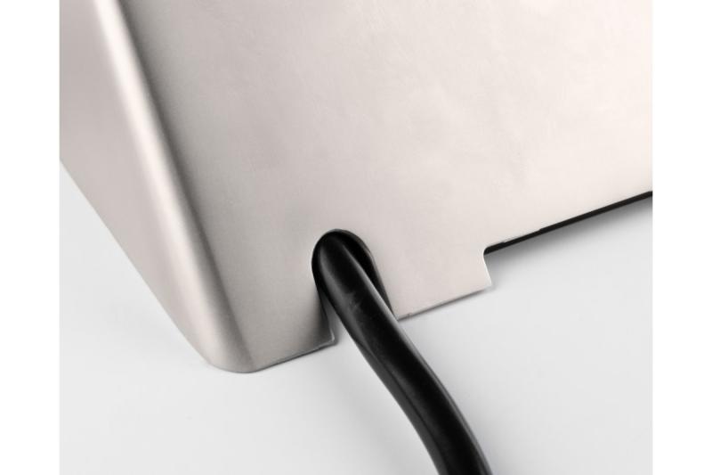 Gniazdo meblowe SOFITO, 2xSCHUKO, USB A+C, kabel 1,5 m, stal nierdzewna