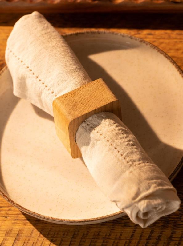 Woodsea Pierścień na Serwetkę Orzech Włoski - Orzechowe Pierścienie na Serwetki 5x5 cm 2 sztuki 1208971654