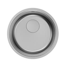 Pure.Sink Rondo Okrągła umywalka ze stali nierdzewnej do montażu wpuszczanego, podblatowego i natynkowego, 37 cm, RD375-SS