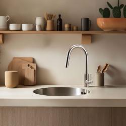 Pure.Sink Rondo RVS Okrągły Zlew montaż płaski, podtynkowy i nakładany 38 cm PRN38-02