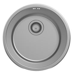 Pure.Sink Rondo RVS Okrągły Zlew montaż płaski, podtynkowy i nakładany 38 cm PRN38-02