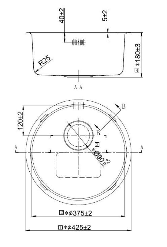 Pure.Sink Rondo Okrągła umywalka ze stali nierdzewnej do montażu wpuszczanego, podblatowego i natynkowego, 37 cm, RD375-SS