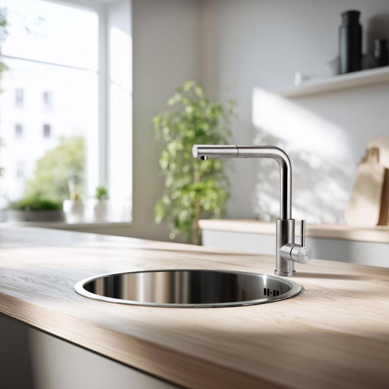 Pure.Sink Rondo RVS Okrągły Zlew montaż płaski, podtynkowy i nakładany 38 cm PRN38-02