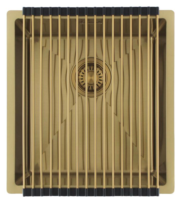 Pure.Sink Luxion Złota umywalka 36x40 cm podblatowa, wpuszczana i nablatowa PLX3640-60