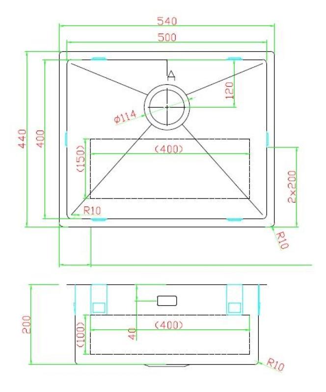 Pure.Sink Luxion PVD Czarna umywalka 50x40 cm podblatowa, wpuszczana i natynkowa PLX5040-63