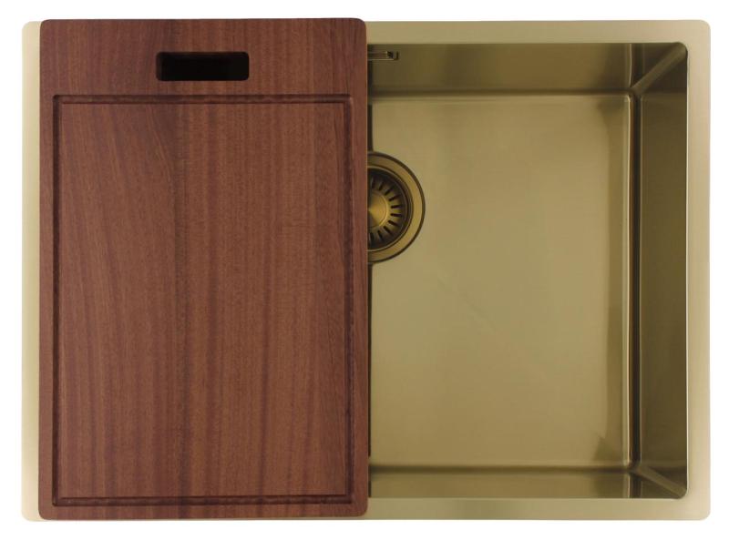 Pure.Sink Luxion Złota umywalka 55 x 40 cm do montażu podblatowego, wpuszczanego i natynkowego PLX5540-60