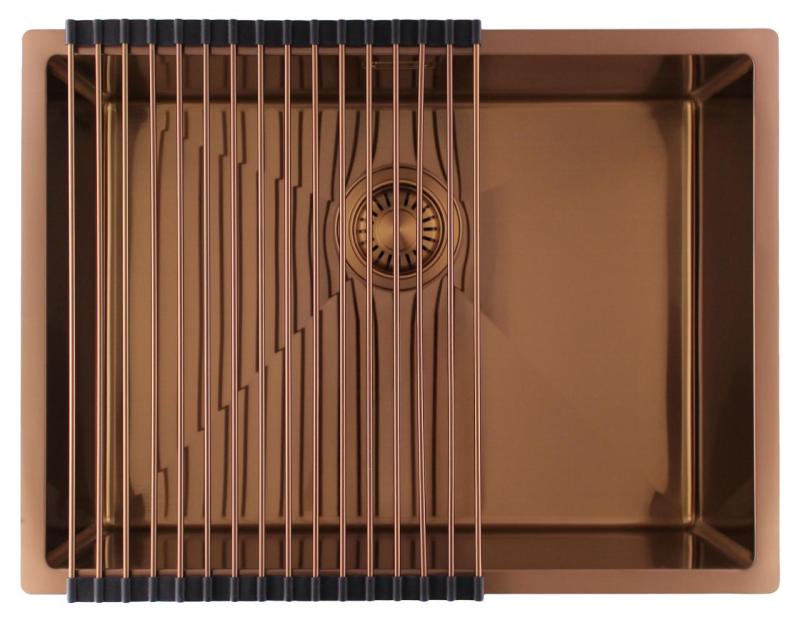 Pure.Sink Luxion Miedziana umywalka 55x40 cm do montażu podblatowego, wpuszczanego i natynkowego PLX5540-62