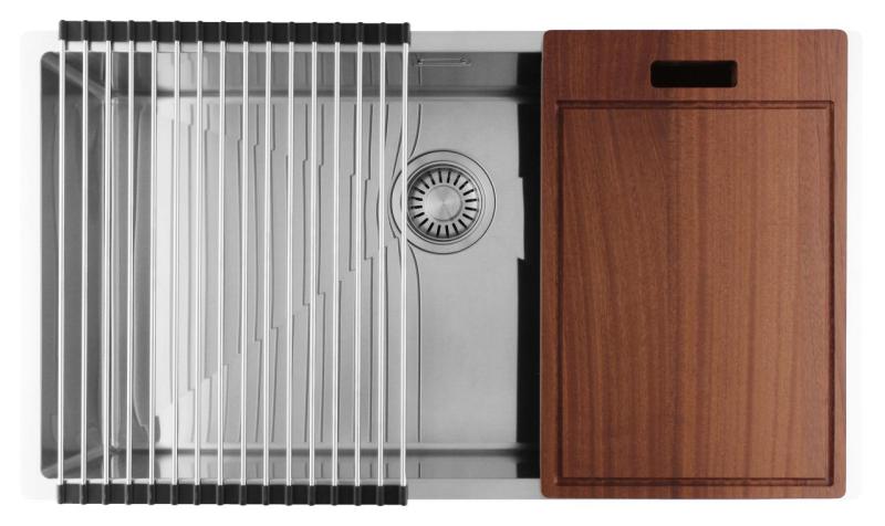 Pure.Sink Luxion Duży zlewozmywak ze stali nierdzewnej 74 x 40 cm do montażu podblatowego, wpuszczanego i natynkowego PLX7440-02