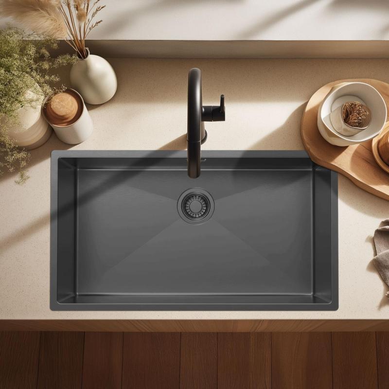 Pure.Sink Luxion Duża umywalka z brązu 74 x 40 cm, montaż podblatowy, wpuszczany i natynkowy PLX7440-61