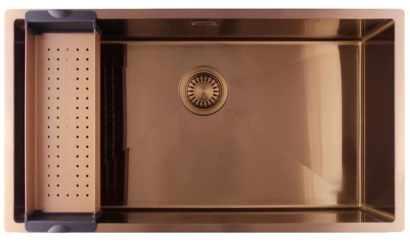Pure.Sink Luxion Duża miedziana umywalka 74 x 40 cm do montażu podblatowego, wpuszczanego i natynkowego PLX7440-62