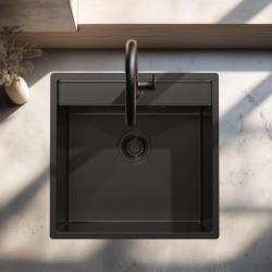 Pure.Sink Luxion PVD Czarna umywalka 51x50 cm Tapwing z otworem na baterię PLX5150T-63