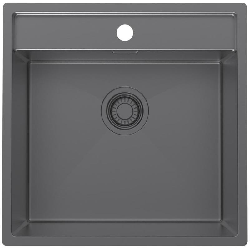 Pure.Sink Luxion Zlewozmywak z brązu 51 x 50 cm Tapwing z otworem na baterię PLX5150T-61