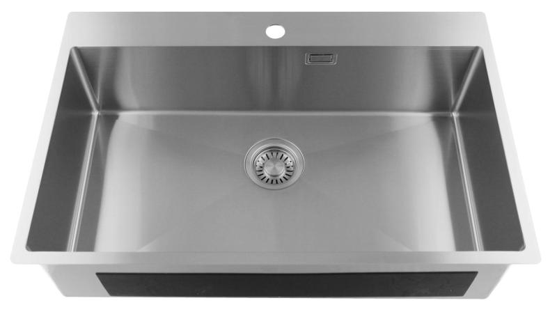Pure.Sink Luxion Duży zlewozmywak ze stali nierdzewnej 78 x 50 cm Tapwing z otworem na baterię PLX7850T-02
