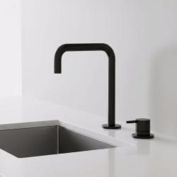 Pure.Sink Luxion 2-otworowa matowa czarna bateria kuchenna z wyciąganą wylewką PLX2HU-10