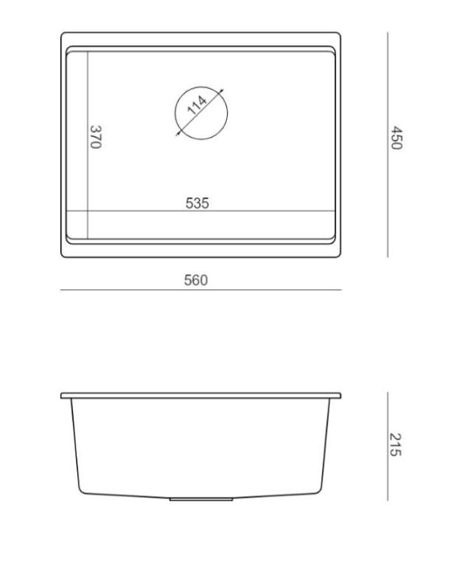 Quadri Newport II granitowy zlew podblatowy beżowy 560x450mm z złotą wtyczką i korkiem odpływowym 1208971765