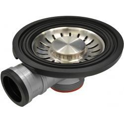 Franke Korka Wywiewna Turbo, Otwór na Przelew, Stal Nierdzewna Zlew, Logo Franke, Długa Śruba 25 mm 112.0264.987