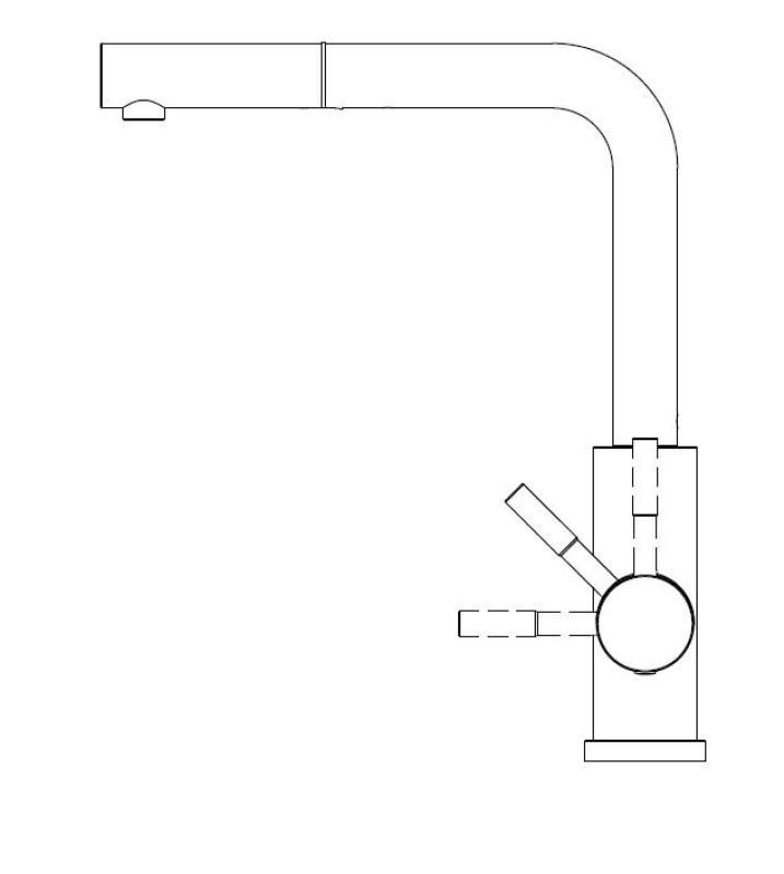 Pure.Sink Elite Steel Spark-S kran kuchenny PVD miedź z wysuwaną wylewką PS8041-62