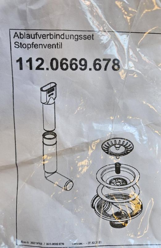 Zestaw odpływowy Franke ze stali nierdzewnej Sirius, 1 wanna, 1 przelew środkowy 112.0669.678