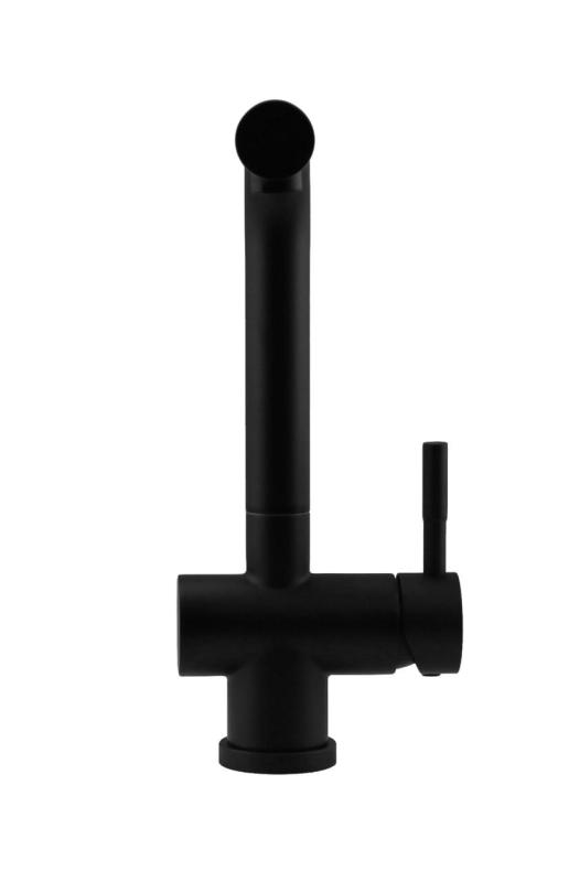 Pure.Sink Elite Steel Pulse-S kran kuchenny Matowy Czarny z wyciąganym wylewem i trybem natrysku PS8500-10