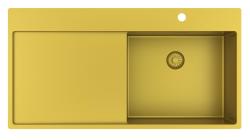 Pure.Sink Exclusivo Złota umywalka z ociekaczem 100 x 52 cm Bateria prawostronna PEX47100RT-60