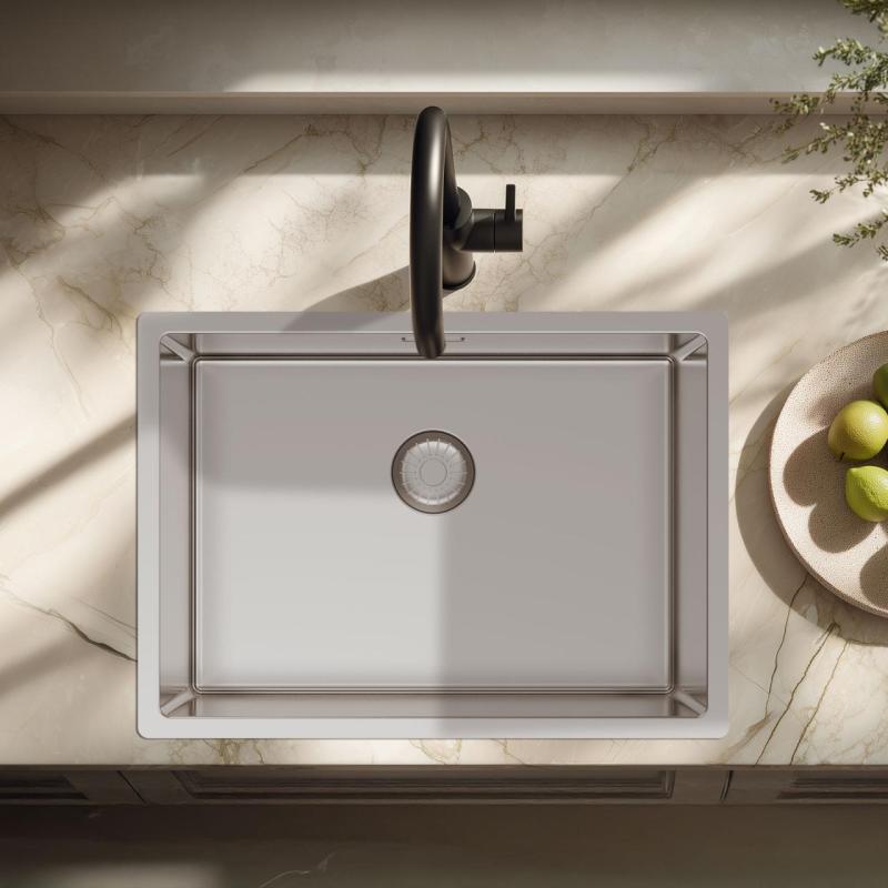 Pure.Sink Exclusivo Specjalna umywalka ze stali nierdzewnej o długości 35 cm, 50 x 35 cm, promień 10 mm PEX5035-02