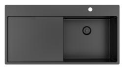 Pure.Sink Exclusivo Zlewozmywak z brązu z ociekaczem 100 x 52 cm Kran prawostronny PEX47100RT-61