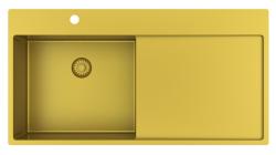 Pure.Sink Exclusivo Złota umywalka z ociekaczem 100x52 cm Bateria lewa PEX47100LT-60