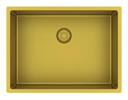 Pure.Sink Exclusivo Złota umywalka 55 x 40 cm, promień 10 mm, montaż podblatowy, płaski i natynkowy PEX5540-60