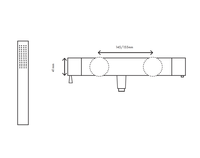 MURO TUA Bateria prysznicowa z zestawem prysznicowym chrom M1.B1.CR