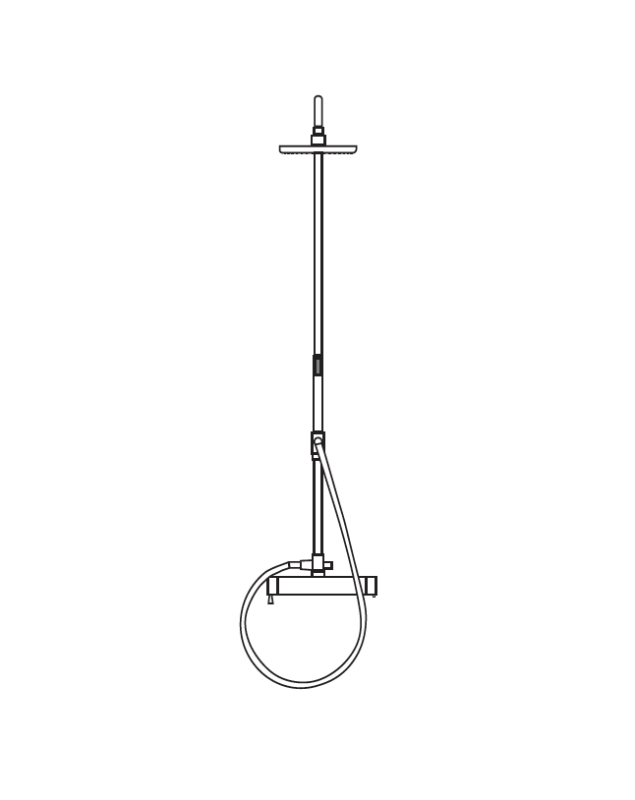 MURO TUA zestaw prysznicowy z termostatem i deską prysznicową chrom M1.B11TH.CR