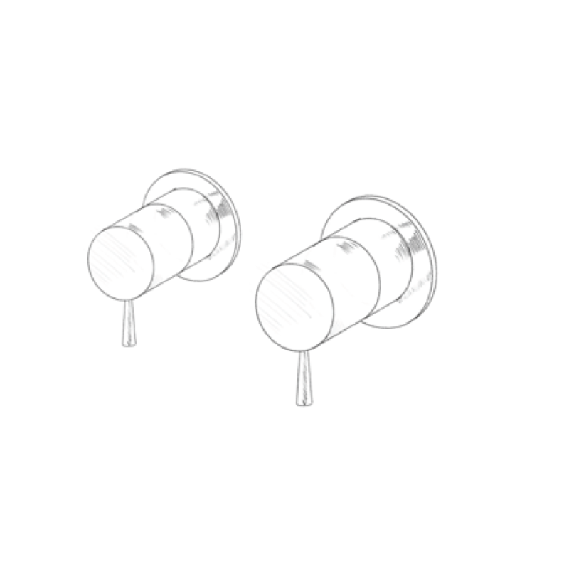 MURO TUA ścienna bateria mieszająca z przełącznikiem chrom M1.B32.R.CR