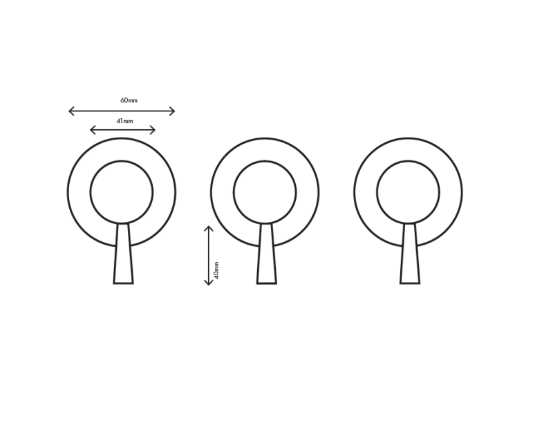 MURO TUA ścienna bateria mieszająca z 2 zaworami odcinającymi chrom M1.B34.R.CR