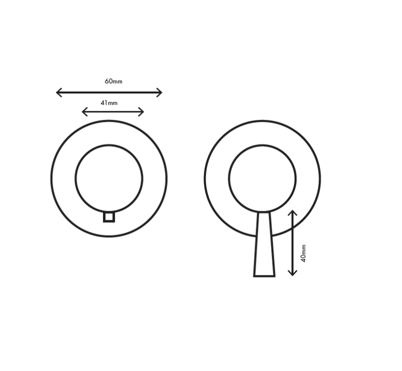 MURO TUA Wbudowany termostat prysznicowy z 1 wyjściem, chrom M1.B31T.R.CR
