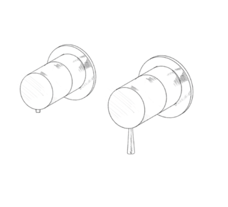 MURO TUA Wbudowany termostat prysznicowy z 3 wyjściami, chrom M1.B33T.R.CR