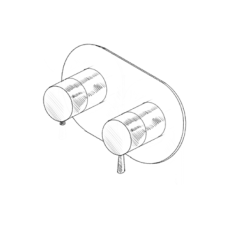 MURO TUA Wbudowany termostat prysznicowy z 3 wyjściami, chrom M1.B33T.S.CR