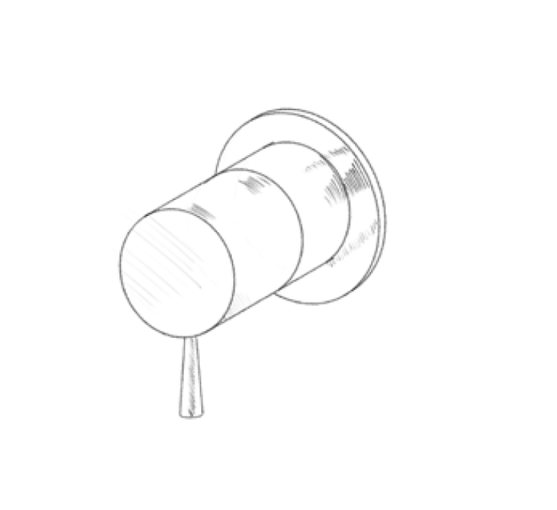 MURO TUA Wbudowany 2-drożny przełącznik chrom M1.B32.2.CR