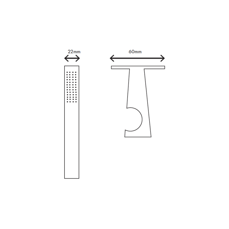 MURO TUA Zestaw prysznicowy Slim wraz z przyłączem ściennym chrom M1.BA1.S.CR